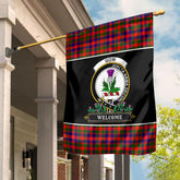 Clan Gow (of Skeoch) Tartan Crest Garden Flag  - Welcome  EJ96 Clan Gow Tartan Today